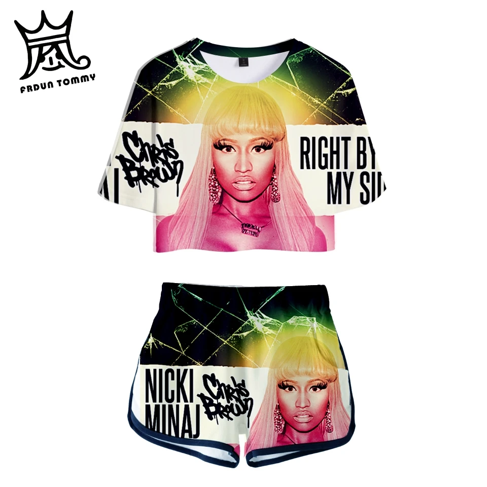 FRDUN TOMMY 3D Популярные летние мягкие шорты и футболки Nicki Minaj Модные женские