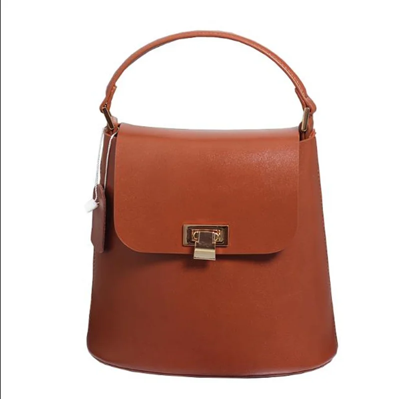 

Luxury designer 2019 new fashion wild shoulder diagonal bag casual simple portable leather bucket bag