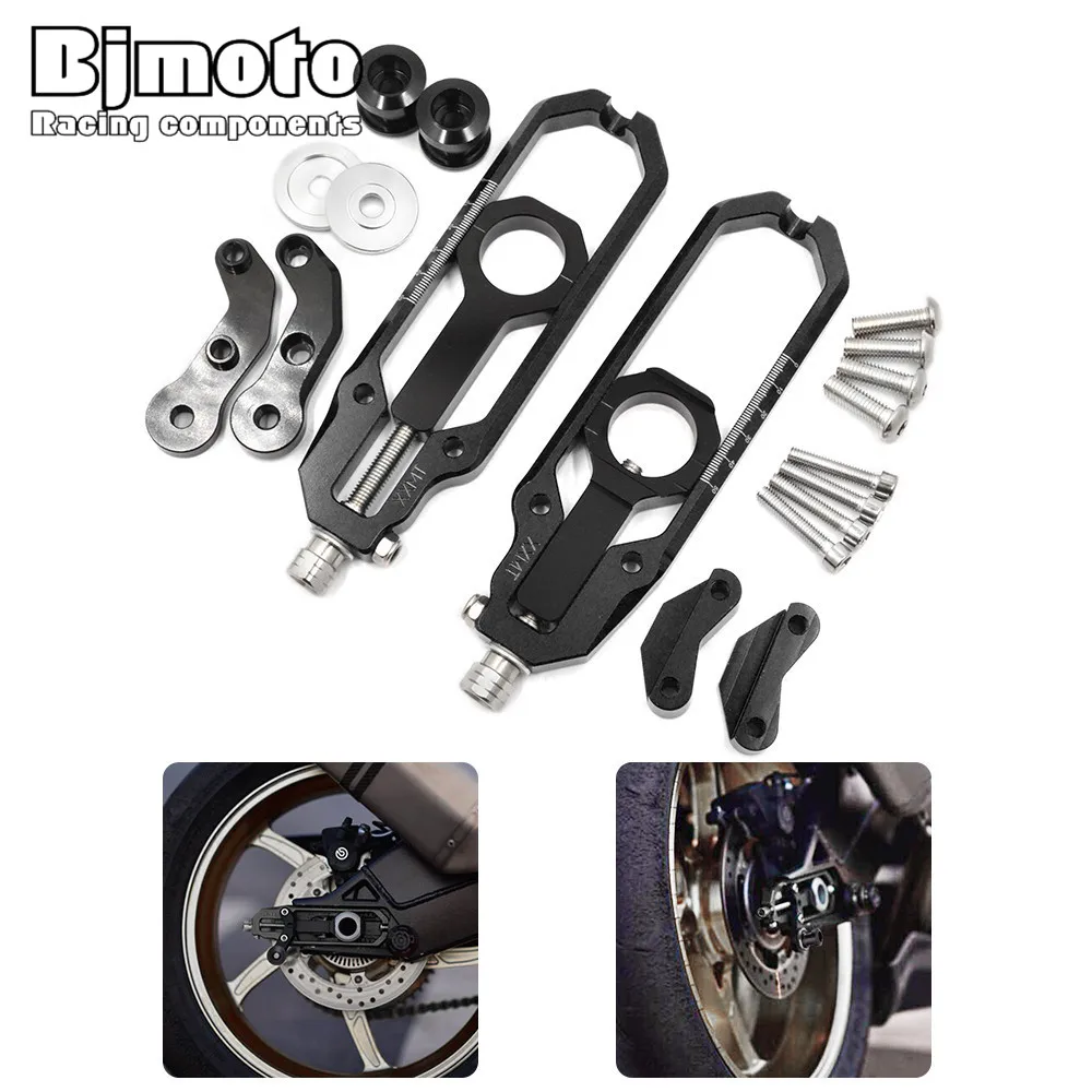 

CA-BM001-BK Motorcycle CNC Machined Rear Axle Spindle Chain Adjuster Blocks For BMW HP4 2012-2014 S1000R 2013-2015 S1000RR 2009