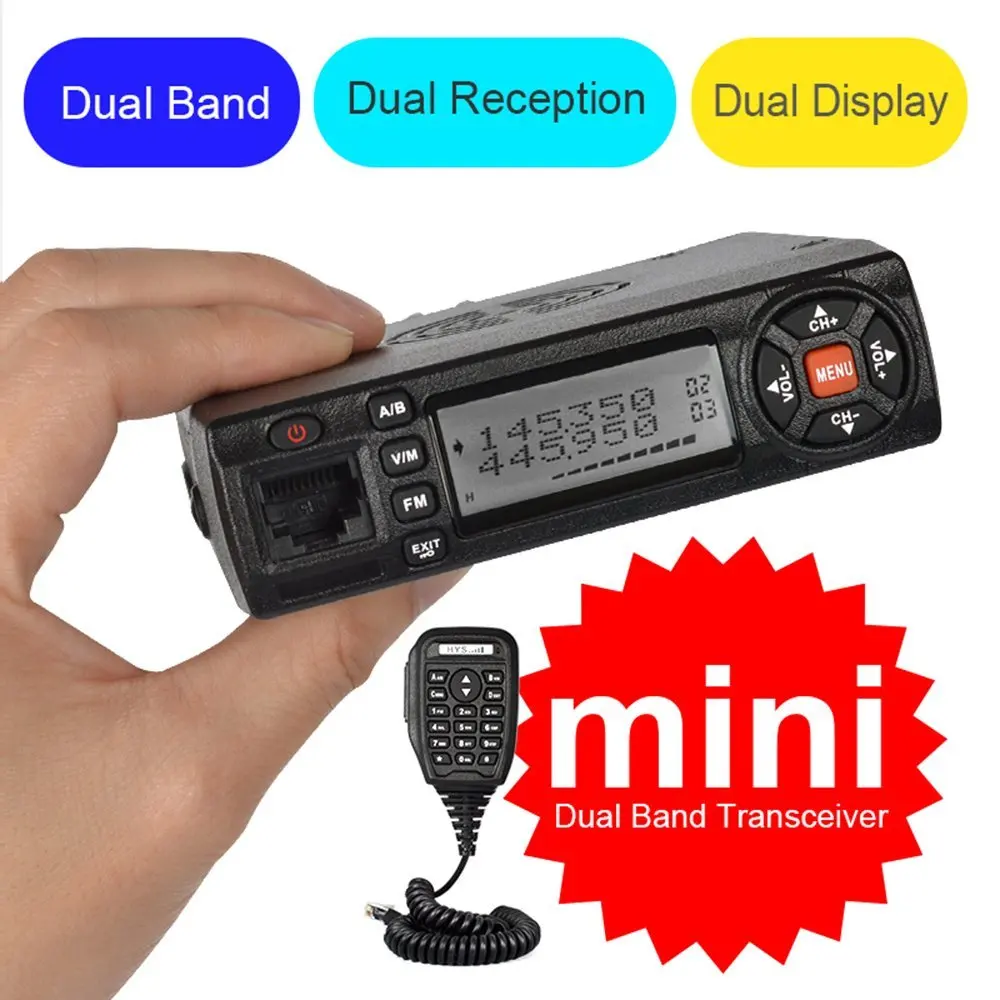 HYS Двухдиапазонный VHF/UHF 136-490 мГц 174/400 15 Вт мобильный трансивер любительский