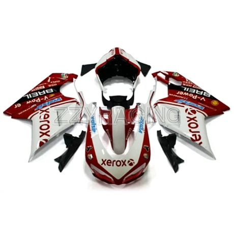 Инъекции Обтекатели Наборы для поездок на мотоцикле Ducati 1098 848 1198 2007-2012 год в комплекте ABS Пластик 08 09 10 11 крышки панели Наборы белого и красного цветов - Цвет: 848 2007-2012