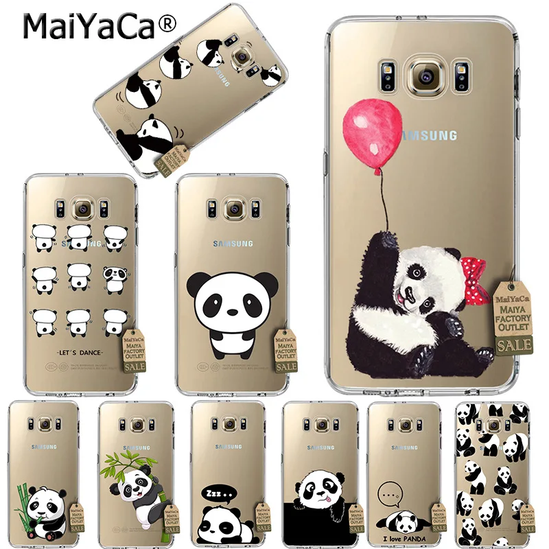 

MaiYaCa cute lovely little panda ballroom soft tpu phone case cover for samsung galaxy s8 s7 edge s6 edge plus s5 s9 case
