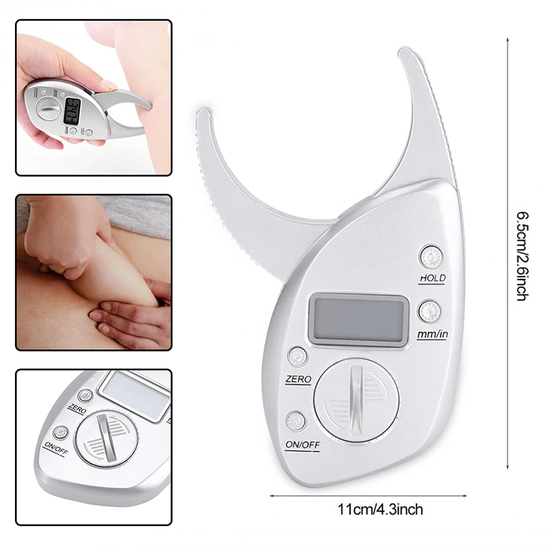 Digital Body Fat Caliper Measure Body Muscle Fitness Monitor Analyzer