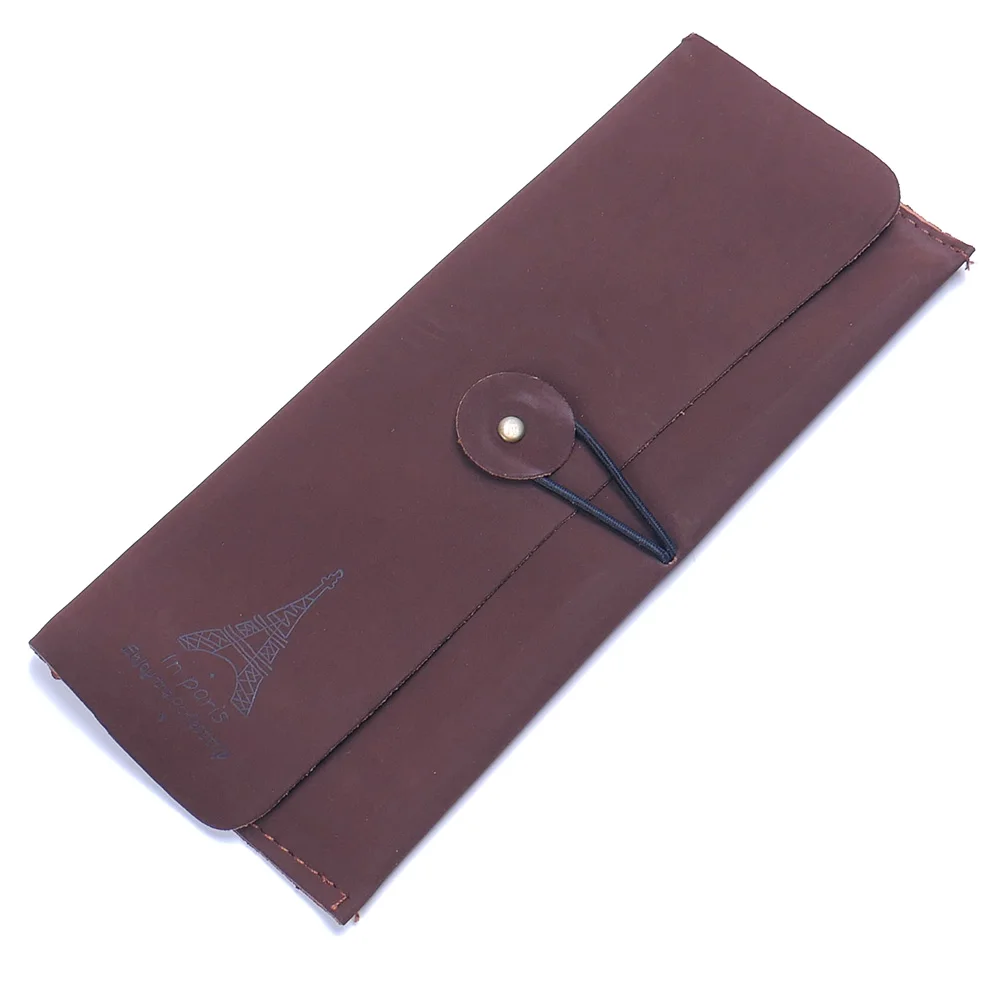 

ISKYBOB 1 PCS Vintage Elegant Paries Eiffel Tower PU Leather Pen Bag / Pencil Case Office Stationery Coin Purses