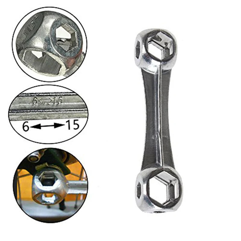 KALAIDUN Wrench Mini Pocket Size Hexagon Multi-purpose Portable Handy Bone Tool 10-in-1 Repair Bicycle Riding Sleeve Hand Tool13