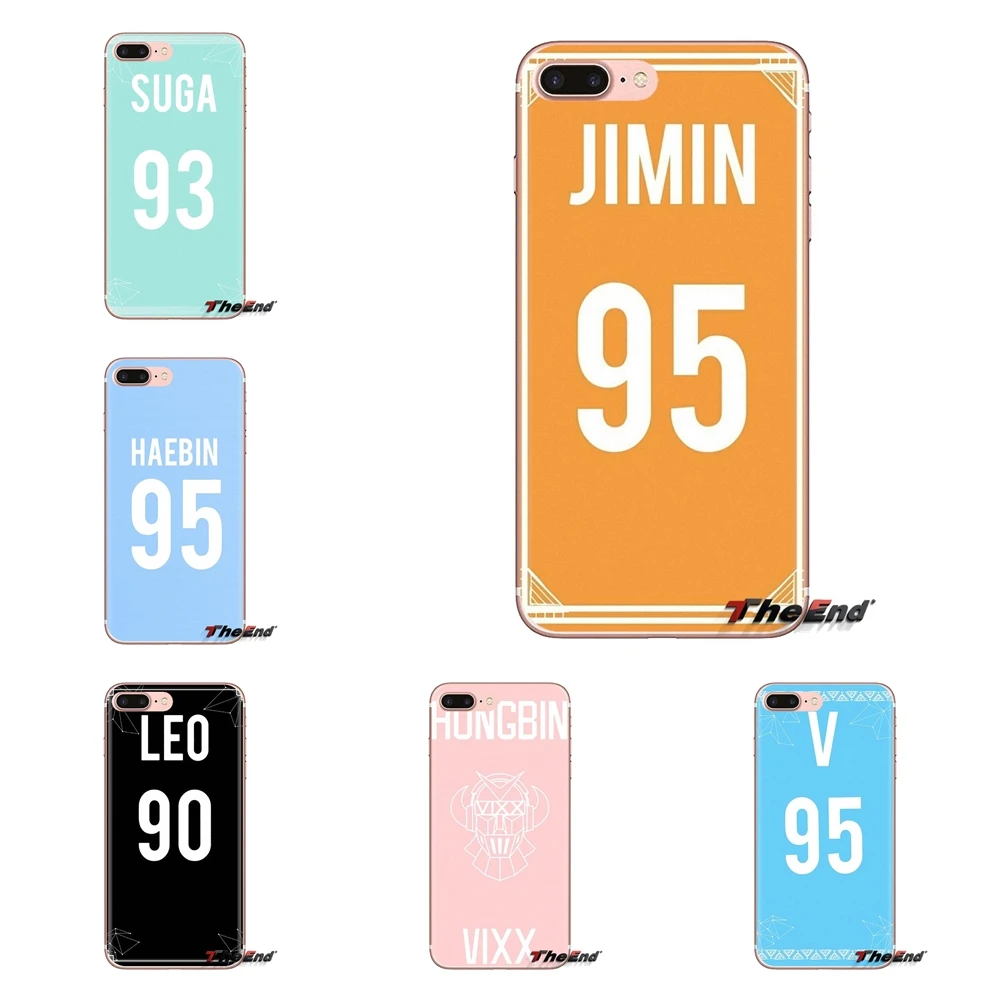 

For Xiaomi Mi3 Samsung A10 A30 A40 A50 A60 A70 Galaxy S2 Note 2 Grand Core Prime VIXX Kpop jersey Flexible Silicone Housing Case