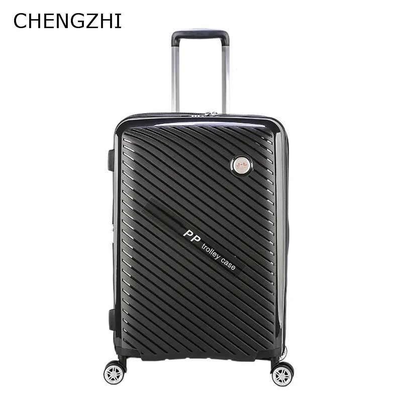 CHENGZHI новейший ПП чемодан на колесиках противоударный 20/24/28 дюймов дорожный ящик