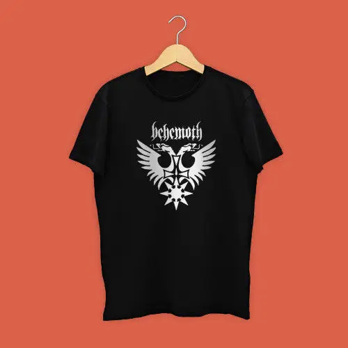 Новинка! Бегемот Death Metal рок-группа логотип черная футболка S-3XL Повседневное