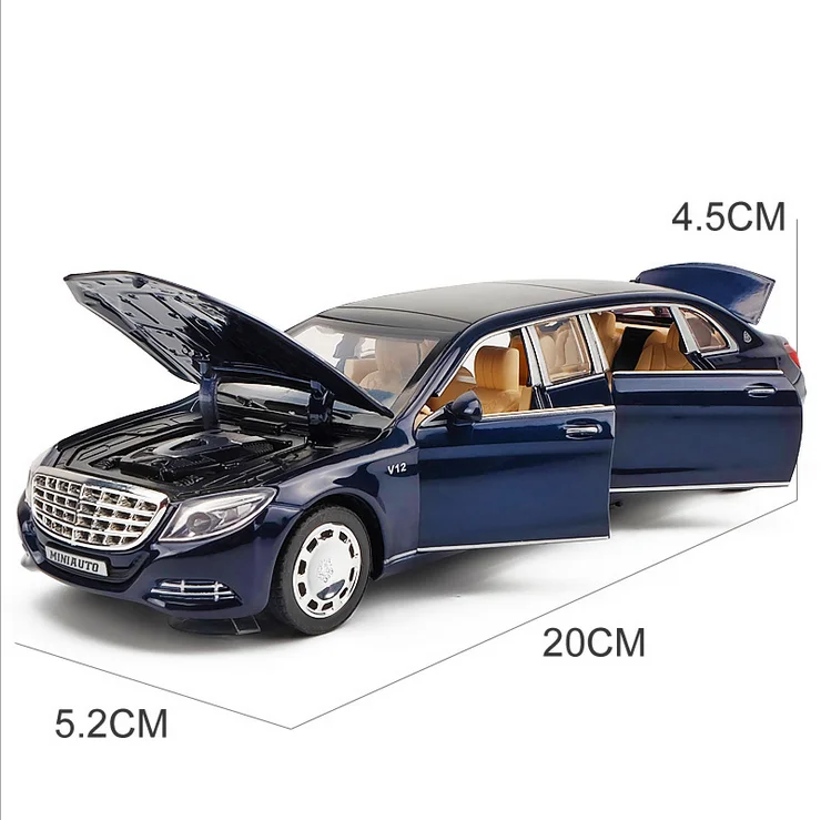 KIDAMI 1:32 литая под давлением модель Maybach S600 пикап игрушки для детей звуковой светильник MINIAUTO модель автомобиля коллекция подарок - Цвет: Blue