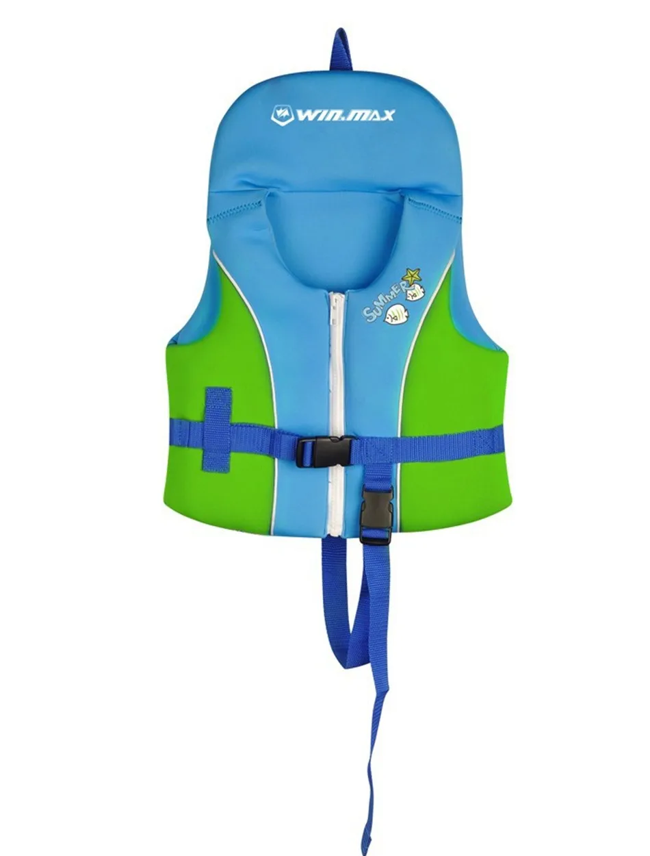 cute 2mm neoprene baby life jacket children swimming vest for kids water sports swimwear samll under 2~4 years red blue SML5