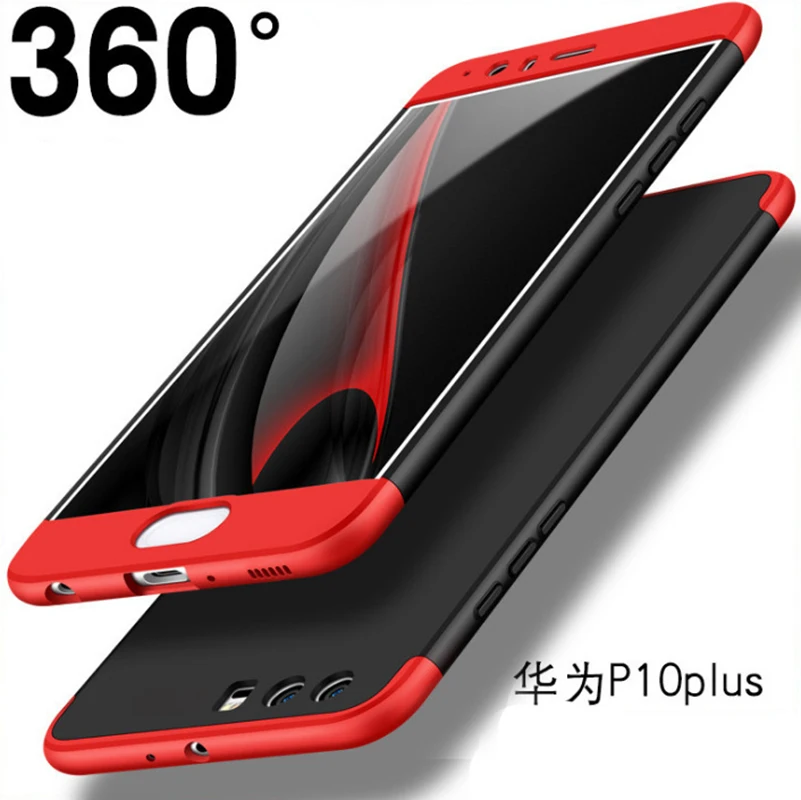360 Degree Phone Bag Case For Huawei P8 P9 P10 Lite Plus With Tempered Glass Honor 8 9 Protect Cover |
