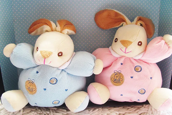 Красивая пышная мягкая Кролик плюшевые погремушка игрушки мягкие Животные, куклы для детей детские новорожденных развивающие игрушки