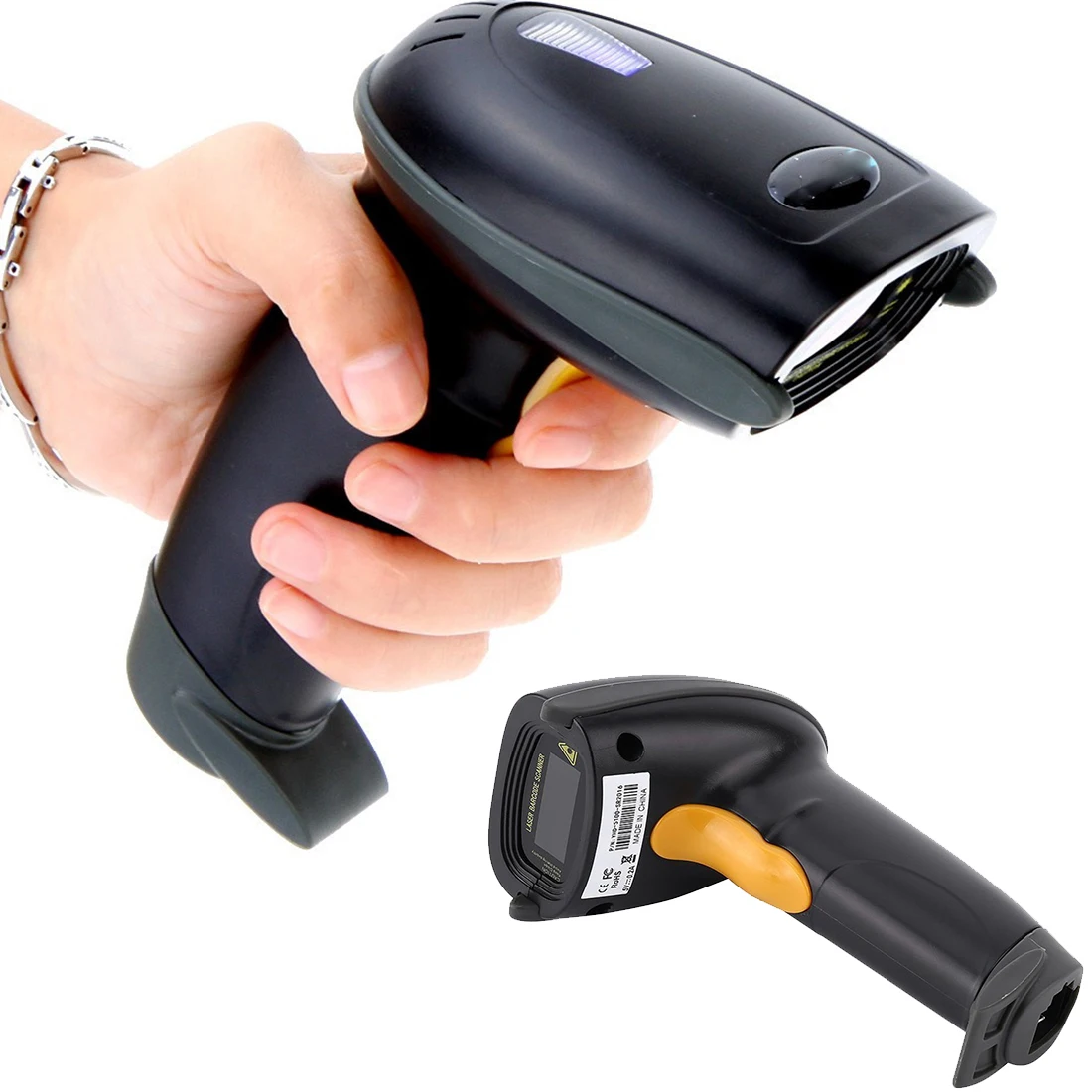 

New High Scan Speed Scanner Laser Wireless Barcode Scanner 260scans/s 32bit 1D Barcode Reader Portable Handheld Code Scanner