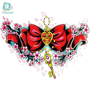 

Rocooart LC-401 Sailor moon Women Large Tatoo Sticker Beautiful Color Key Necklace Red Design Temporary Tattoo Stickers Taty