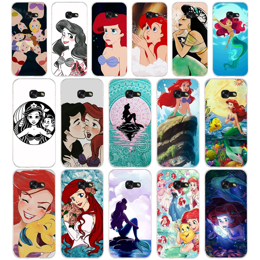 

07 Mermaid ariel the little Princess Soft Silicone Tpu Cover phone Case for Samsung a3 a5 a6 plus a7 a8 a9 star lite s 6 7 8 9