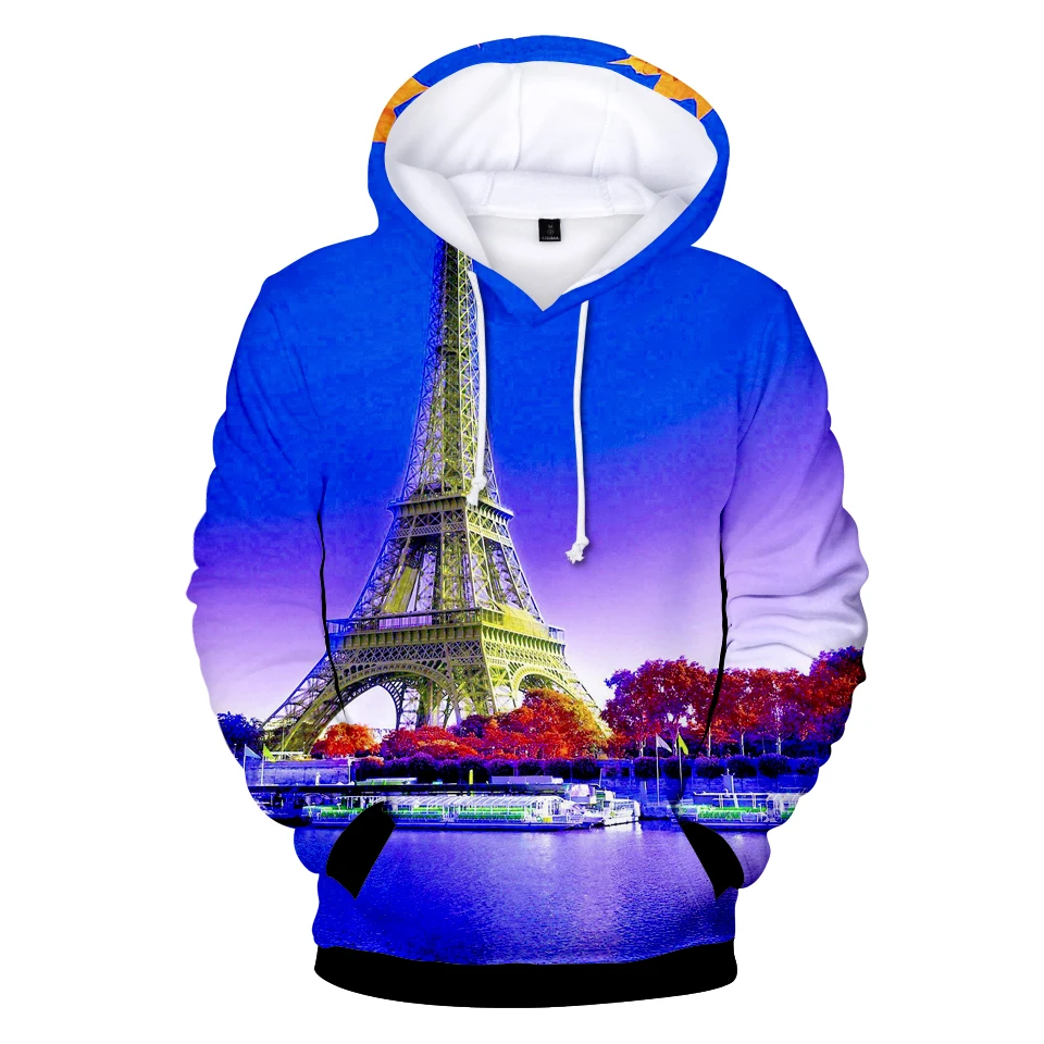 aikooki Eiffel Tower Hot Sale 3D Hoodies BoysGirls Sweatshirts Print Harajuku Women Men Funny Hoody Sweatshirt Fashion Clothes