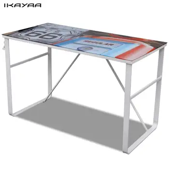 

Unique Rectangular Desk Modern Yet Timeless Glass Surface Easy to Clean and Assemble Stable With a Large Unique Pattern