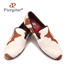 Piergitar/Новинка; Стильные Классические камуфляжные мужские парусиновые туфли в британском стиле; модные вечерние мужские лоферы для выпускного вечера; мужские тапочки для курения