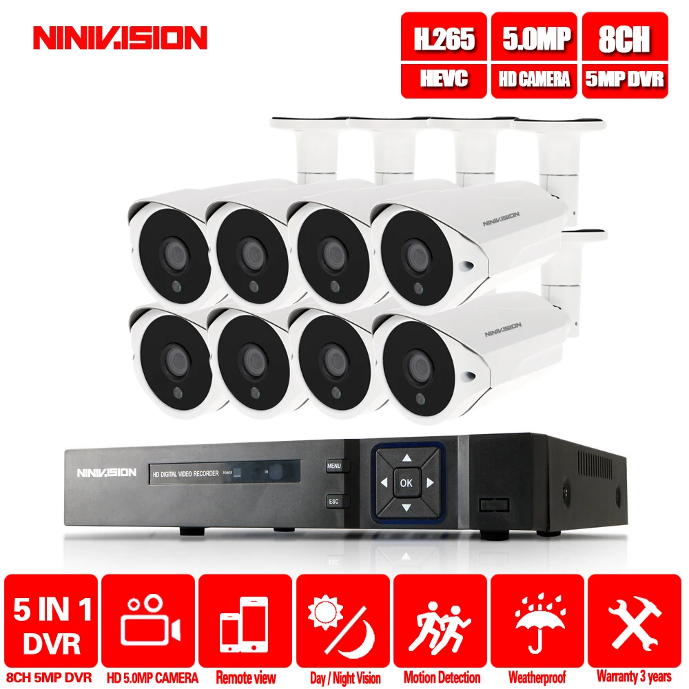 

New Super 5MP HDMI H.265 AHD DVR NVR Kit 36pcs leds CCTV Camera System Outdoor Camera P2P Video Security Surveillance APP View