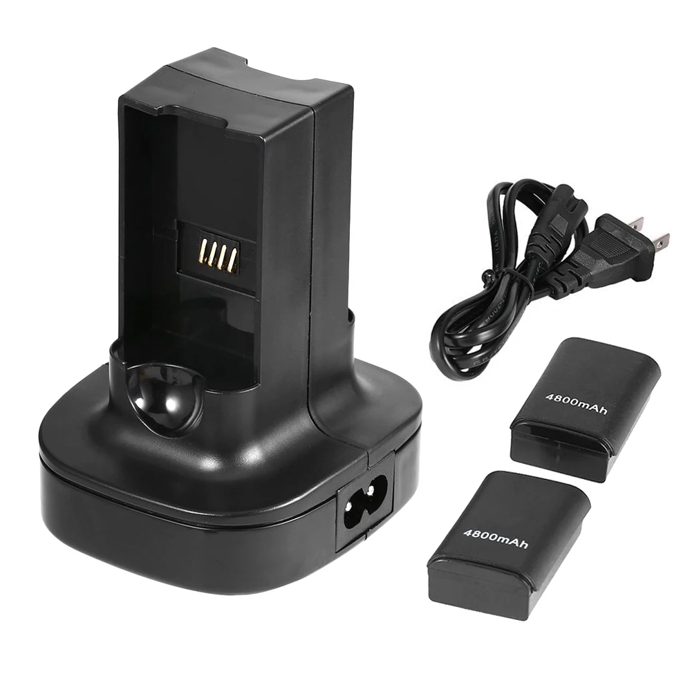 

Charger Base Charging Station Dock+2 Rechargeable Battery for XBOX 360 Controle Controller Gamepad GDeals