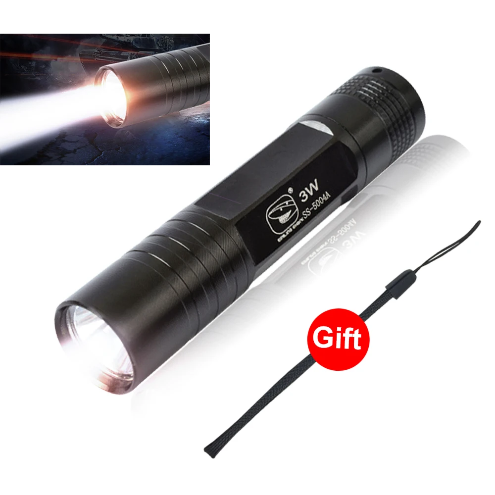 Aluminum mini miniature light torch Camping Outdoor Lighting 3W