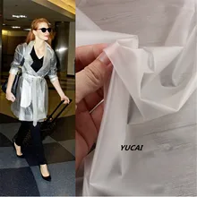 Прозрачный туман сторона из ТПУ-материала плащ прозрачная сумка для одежды водонепроницаемая ткань креативная водонепроницаемая пленка ткань DIY