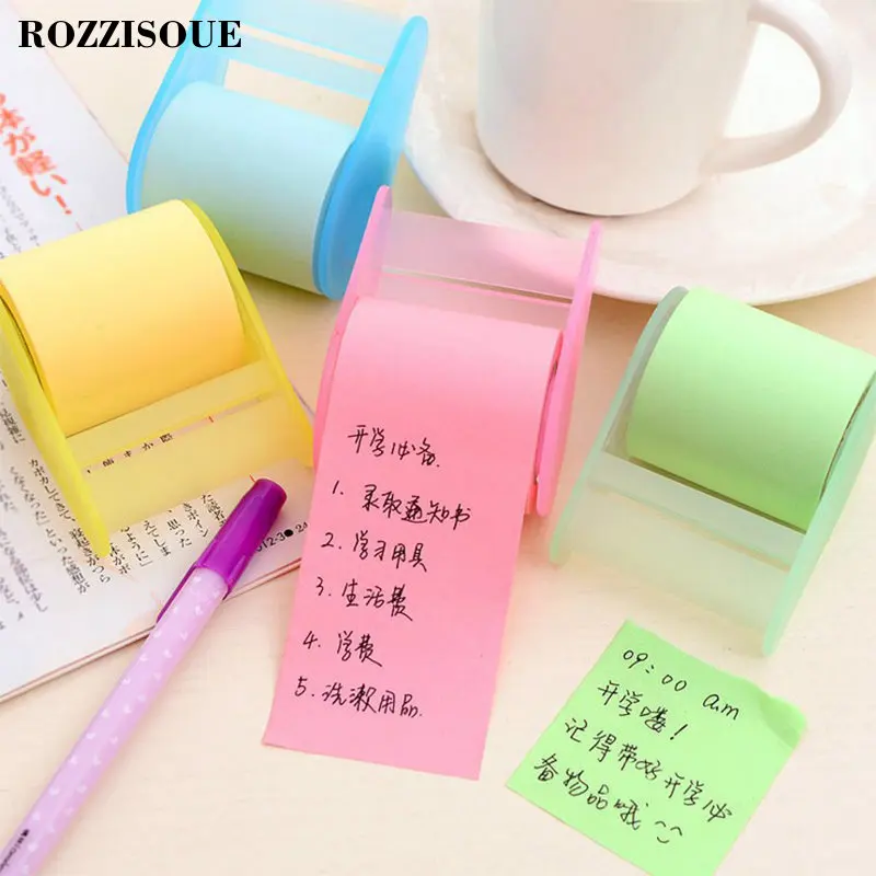 

NEW Creative Simple Adhesive Tape Memo Pad Sticky Notes Memo Notebook Stationery Post Note Paper Stickers Office School Supplies