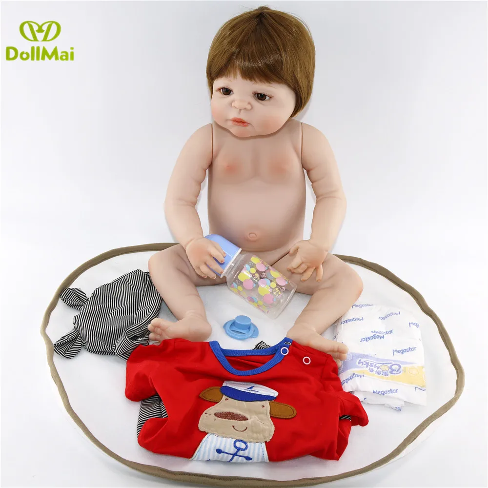 Bebes reborn настоящий ребенок полный силиконовые куклы 23 "57 см новорожденный для мальчиков ясельного возраста куклы для детей подарок может