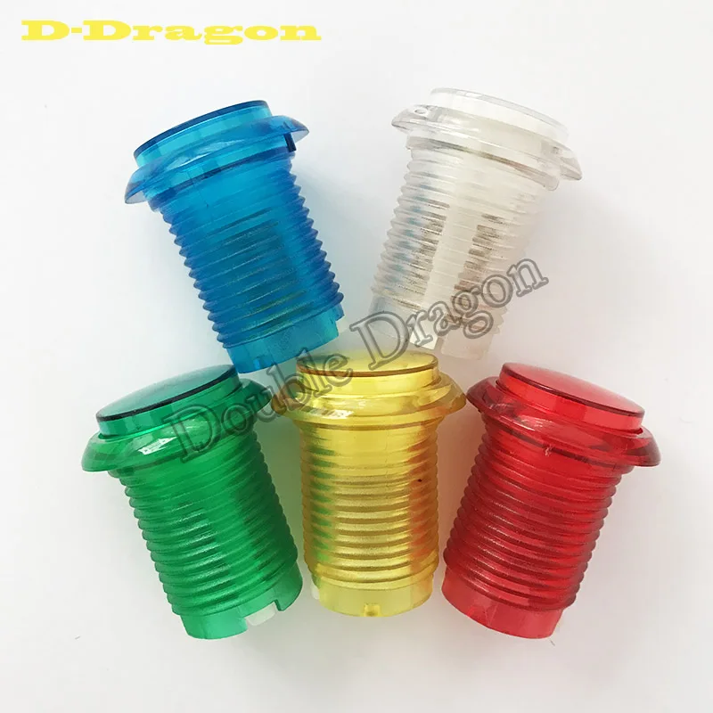 

Arcade Push Button with 5V/12V Illuminated LED Push Buttons Transparent Plastic 1P 2P 3P 4P Credit 28mm Mounting Hole
