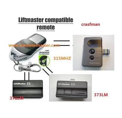 

2PCS Liftmaster Craftsman SECURITY+ PURPLE smart learning buttom 315MHz Compatible Garage remote controller