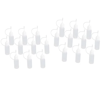 

20pcs 10ml Plastic Squeezable Liquid Dropper Bottle Holder Loop 3.8cm