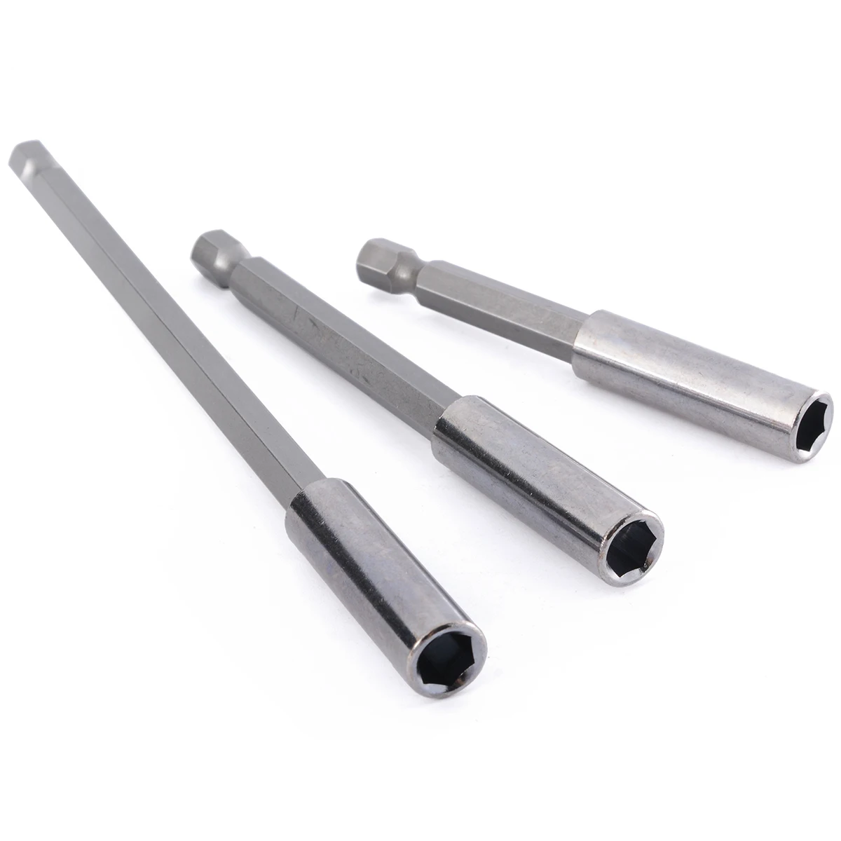 3pcs Bit Holder Extensions Tip Bar 3" 4" 6" Quick 1/4" Hex