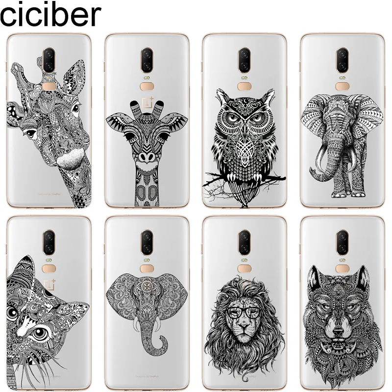 

ciciber Animal Painting Pattern For Oneplus 6 6T 5 5T Soft Silicone Cover Clear TPU For 1+ 6T 1+6 1+ 5T 1+5 Coque Phone Cases