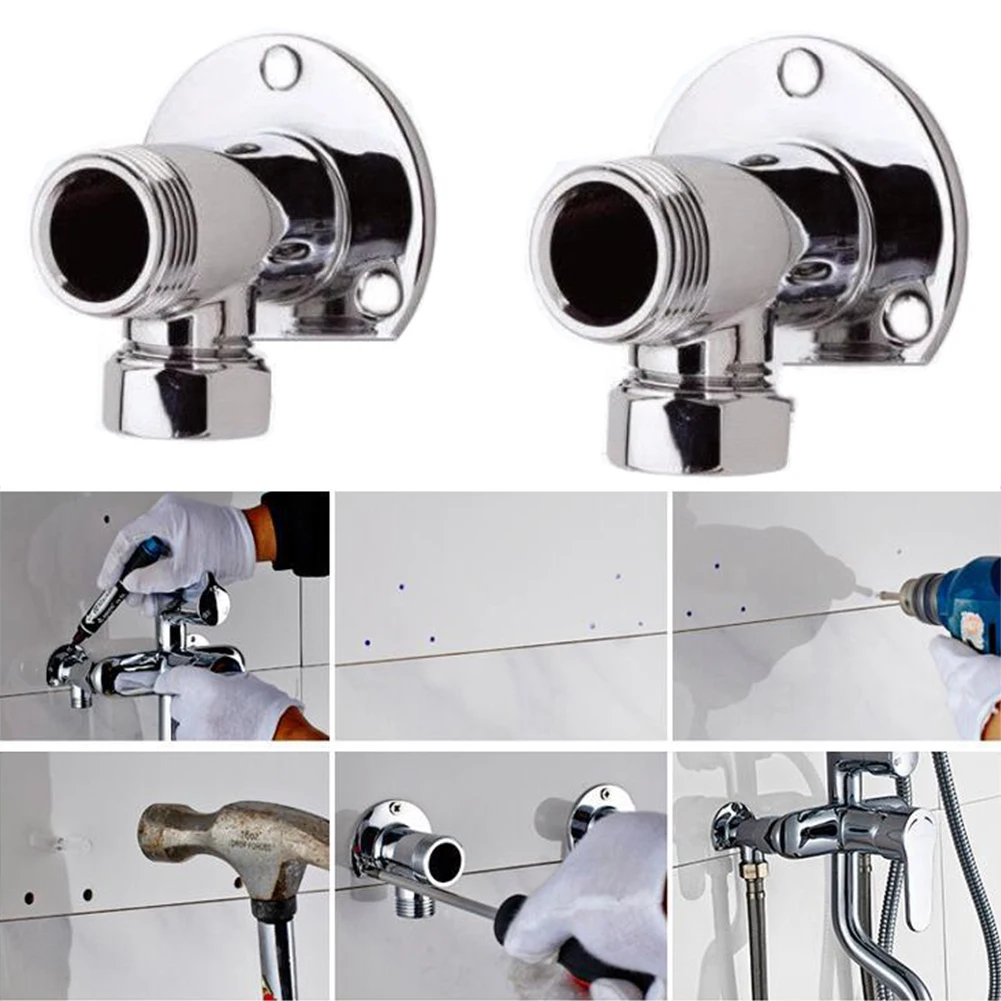 

2PCS Home Diverter Shower Easy Install Copper Exposed Pipes Bathroom Supplies Wall Mount Thermostatic Durable Elbows