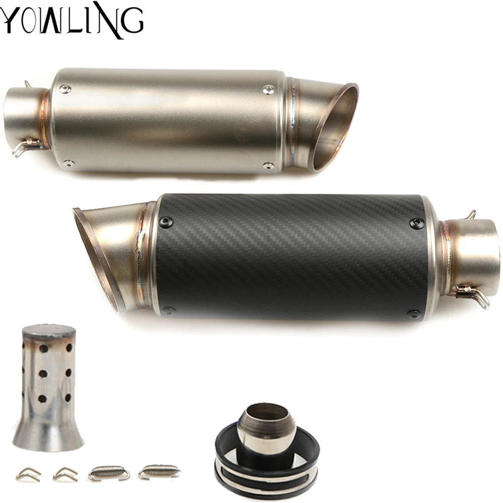 51mm 61mm motocicleta Escape silenciador tubo Scooter Escape Moto Racing Escape para nmax er6n tmax 500 msx125 r15 fz6 cb400 nc750x