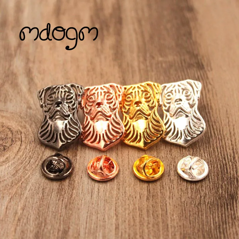 

Mdogm 2019 Rottweiler Brooches And Pins Jewelry Suit Cute Funny Metal Small Father Collar Badges Gift For Male Men B040