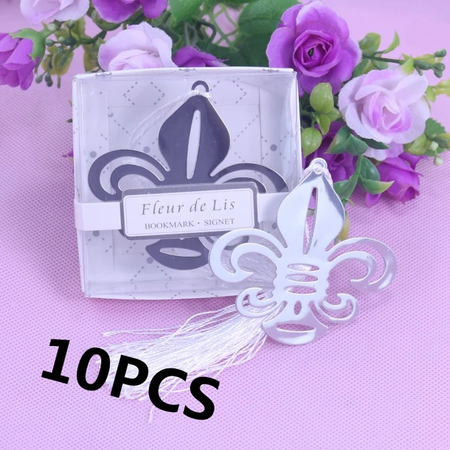 10pcs Fleur De Lis Bookmarks Recuerdos Para Bautizo First Communion