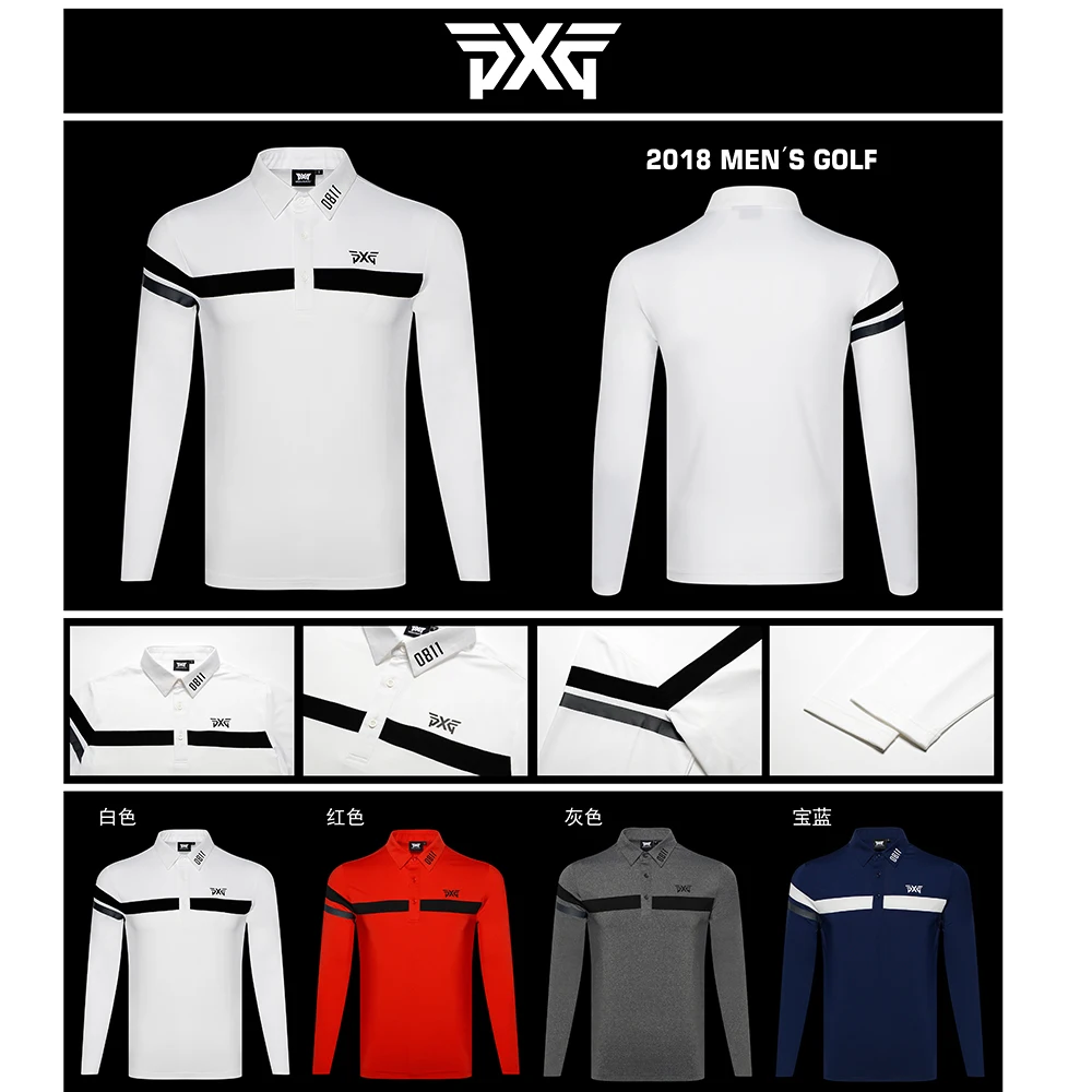 

Golf clothes PXG Golf T-shirt long sleeve mens Sportswear long sleeve 4colors S-XXL to choose