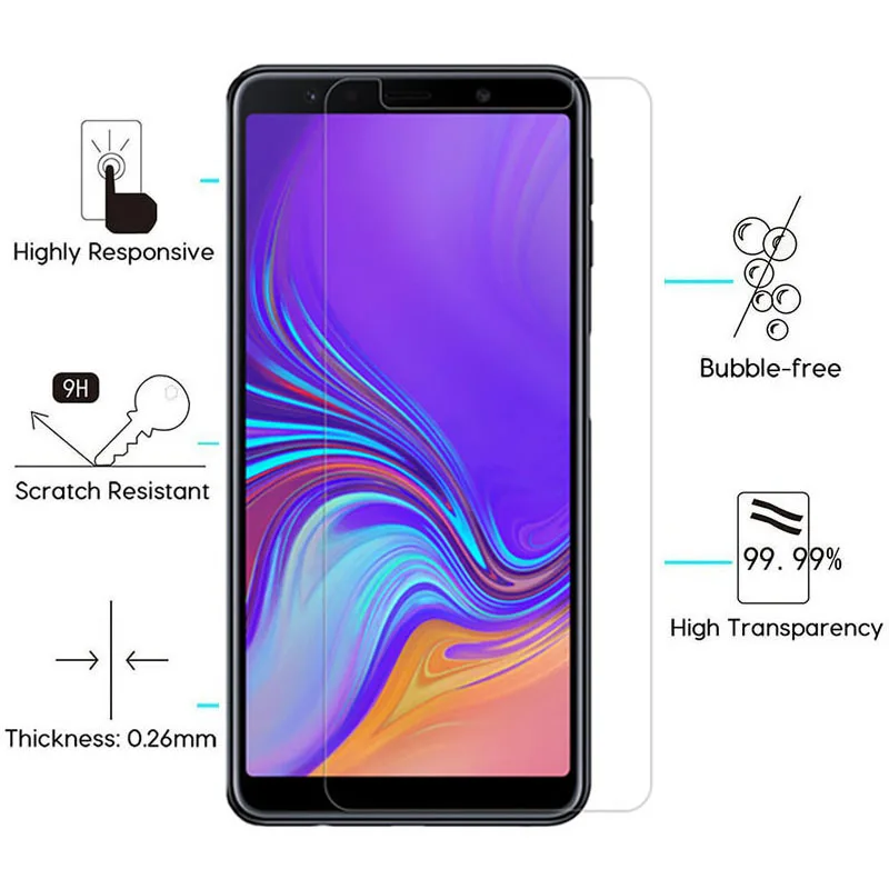 Защитное стекло для samsung A5 A6 A7 A8 Plus закаленное стекло для Galaxy A 5 6 7 8 5a 6a 7a 8a Защитная пленка для экрана телефона