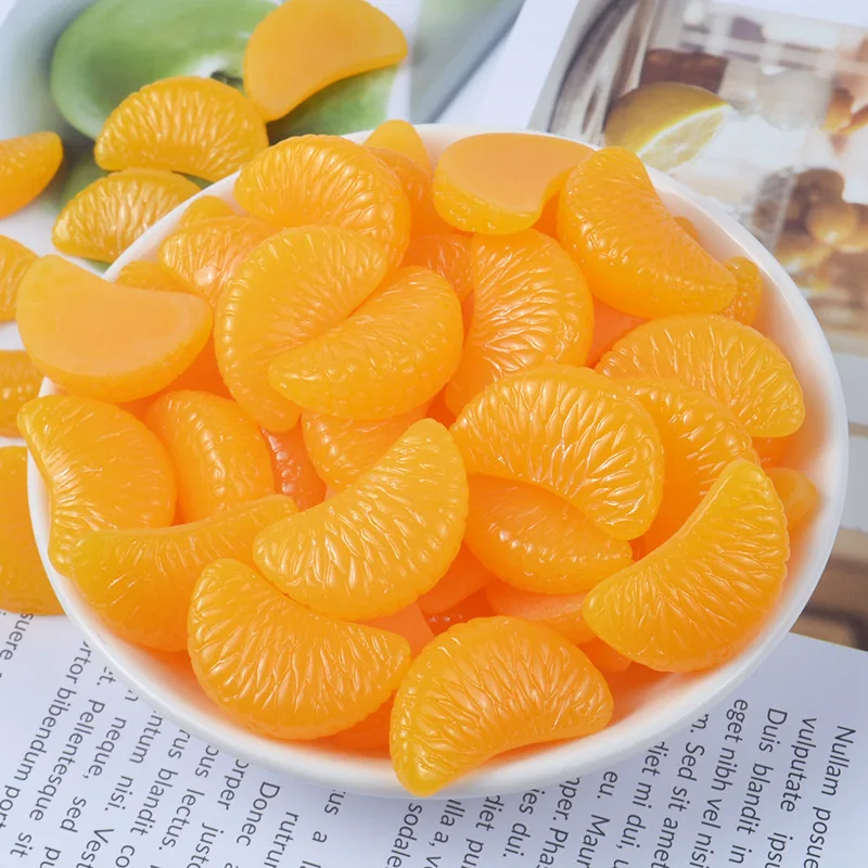 

10PCS Slime Charms Mini Orange Petals Resin Plasticine Slime Accessories Beads Lizun Making Supplies For DIY Scrapbooking Crafts