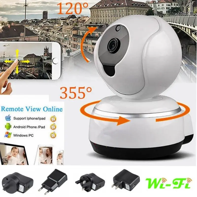 Wireless Pan Tilt 720P HD CAM Security Network CCTV IP Camera Night Vision WIFI p2p 720p hd wireless wifi ip camera 720p pan tilt ir night vision network cctv ip cam support 64 gb tf card