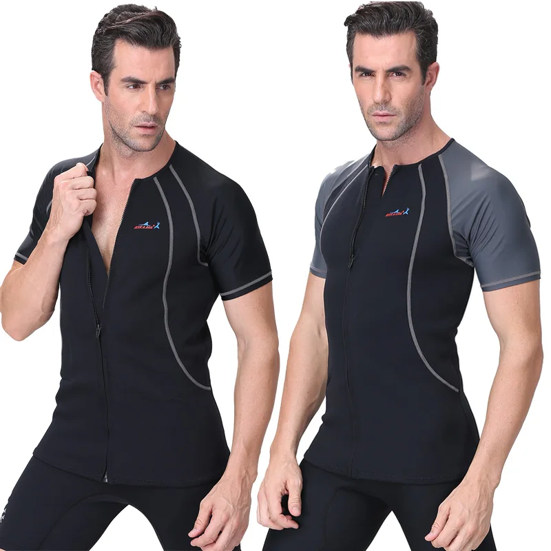 

Men Neoprene Swimming Wetsuit Short Sleeve UV Protection Diving Suit Rash Guard Summer Body Suits Diving Suit for Men