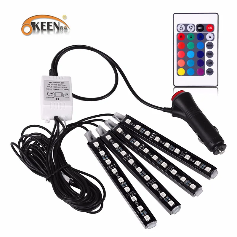 4-st-cke-Auto-RGB-LED-Streifen-Licht-Led-streifen-16-farben-Auto-Styling-Dekorative-Atmosph (5)