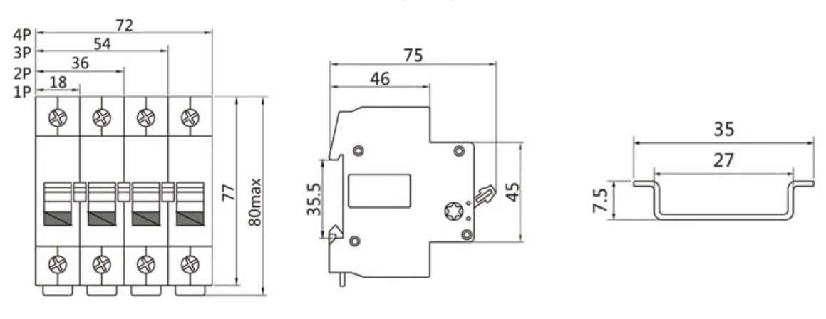 HL30 однополюсный переключатель основной отключения выключателя 100A 125A