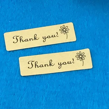 

2000PC/Lot kraft Sticker Labels Paper"Thank You" Sticker Labels DIY self-Adhesive Stickers Sealing For Box/gift/envelope/cake