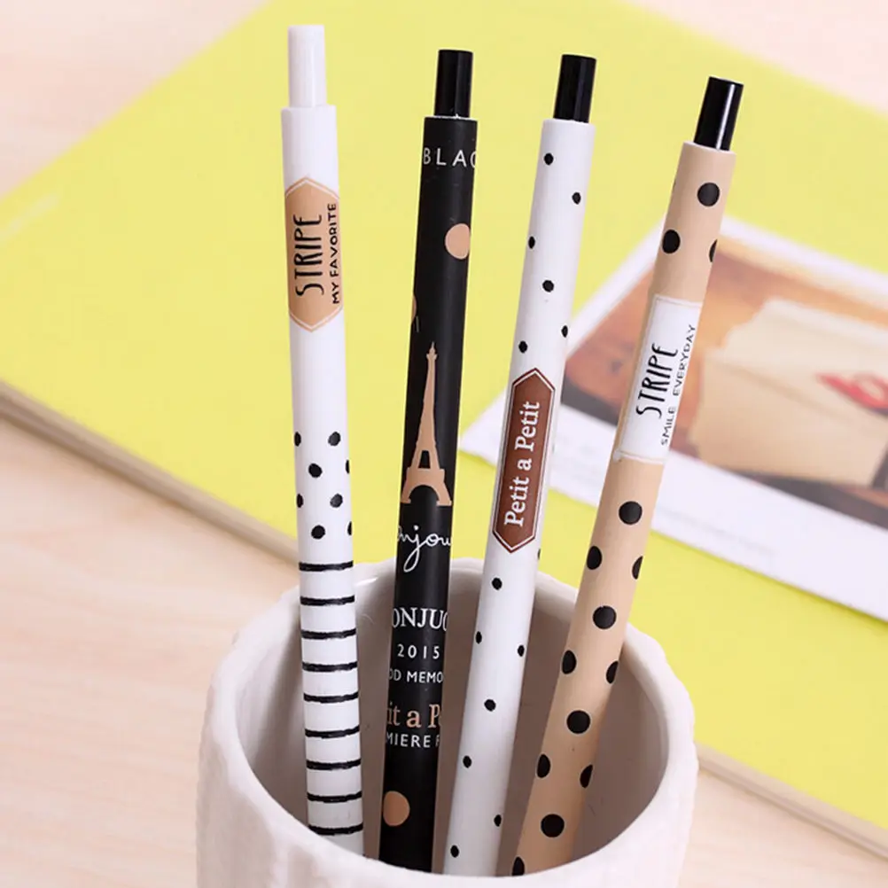 Hot Sale Automatic Pen For Kid School Office Supply Escolar Papelaria Cute Dots Cartoon Plastic Mechanical Pencil High Quality