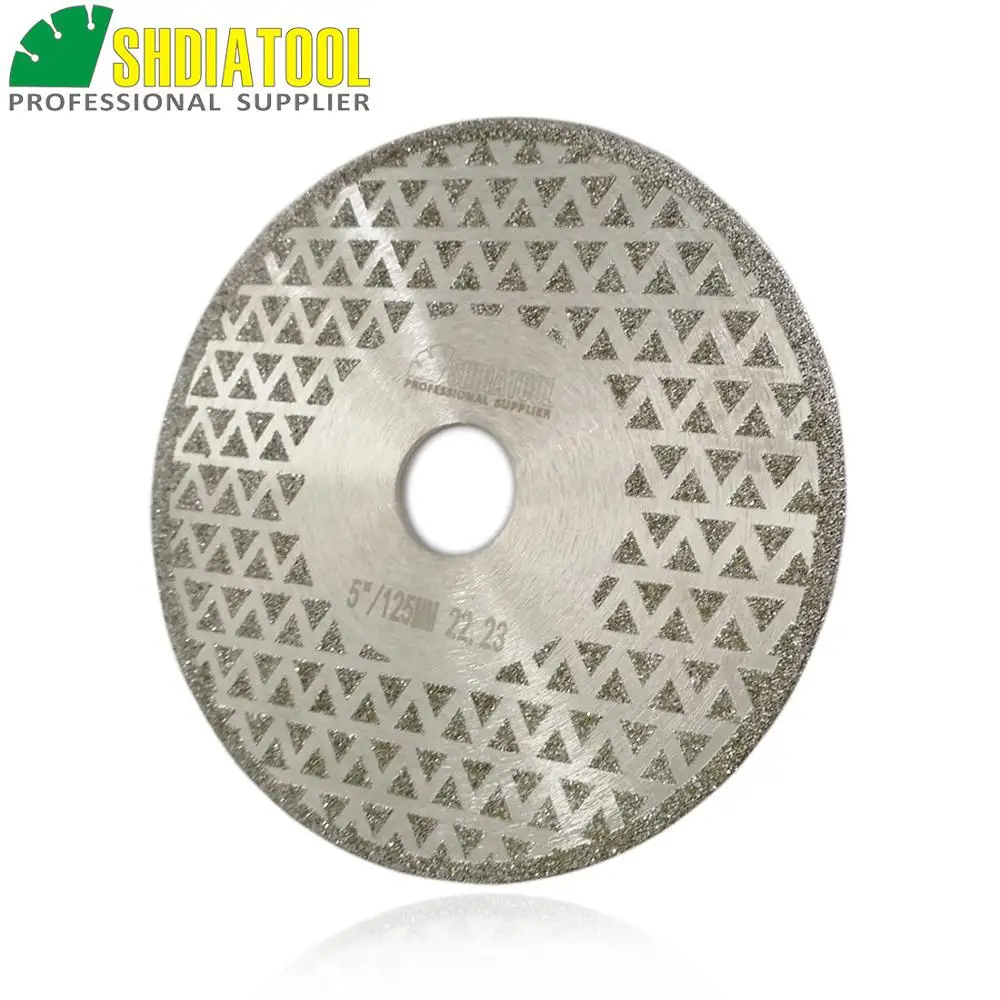 DIATOOL 5" Electroplated diamond cutting& grinding disc Bore 22.23 Diameter 125MM Both side coated diamond saw blade