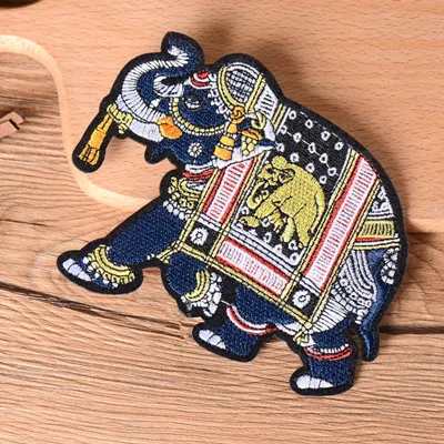 Right side patch AHYONNIEX мультфильм нашивка со слоном для одежды сумка личности DIY патчи, специальный Таиланд патч 1 шт., размер 10 см* 12,5 см - Цвет: Right side patch
