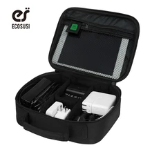 ECOSUSI Waterproof Nylon Laptop Power Bank Bag For Earphone Chager Data Cable Pouch Digital Gadget Cosmatic