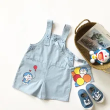 Комбинезон для мальчиков; шорты; брюки; милая летняя одежда синего цвета для маленьких мальчиков